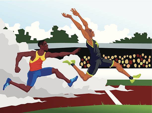 sprinter - single line backgrounds speed in a row stock-grafiken, -clipart, -cartoons und -symbole
