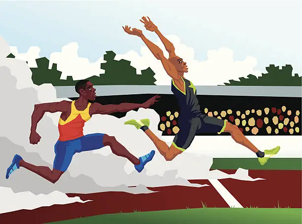 Vector illustration of Sprinters