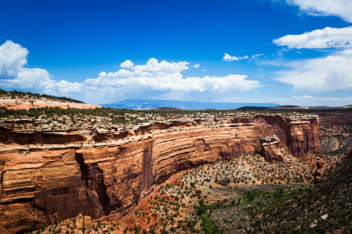 Fallen Rock in Ute Canyon at Colorado National Monument in Colorado, USA.