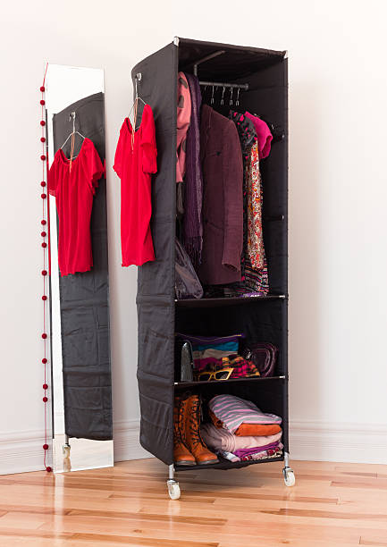 istock Clothes organizer with clothing and accessories 160830146