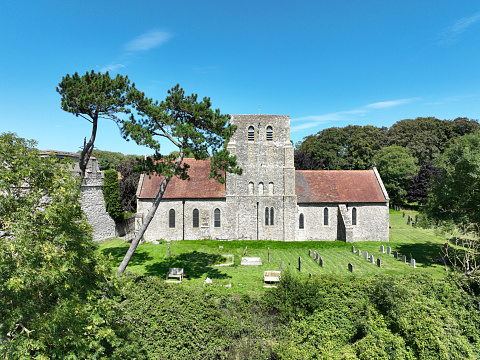 shot of religious Christian or catholic chapel and altar for worshippers