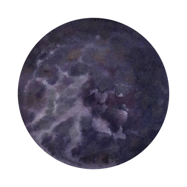 istock Solar lunar eclipse. Cosmos space clipart, planet sun moon. Hand draw watercolor illustration isolated on white background. 1608326031