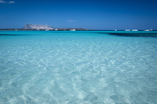 Famous La Cinta beach with beautiful water. San Theodoro in Sardinia, Italy