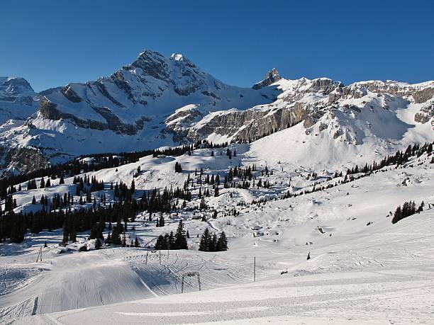 istock Ski slopes and mountains in Braunwald 160839417