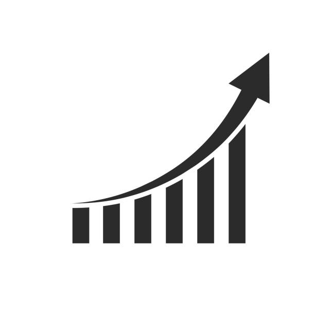 illustrations, cliparts, dessins animés et icônes de graphique de croissance - business stock market stock market data instrument of measurement