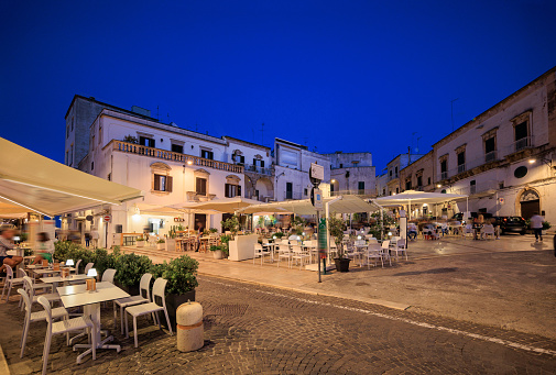 Ostuni town square in Puglia