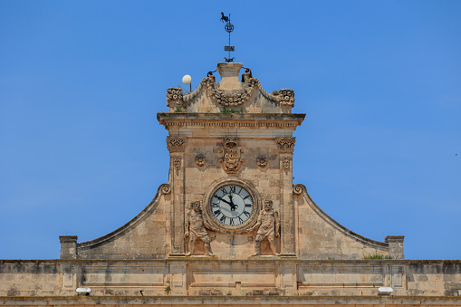 Ostuni townhall clock tower, Puglia