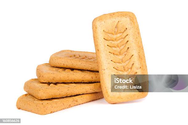 Pastelaria Pilha De Biscoitos Isolado Em Fundo Branco - Fotografias de stock e mais imagens de Bolacha