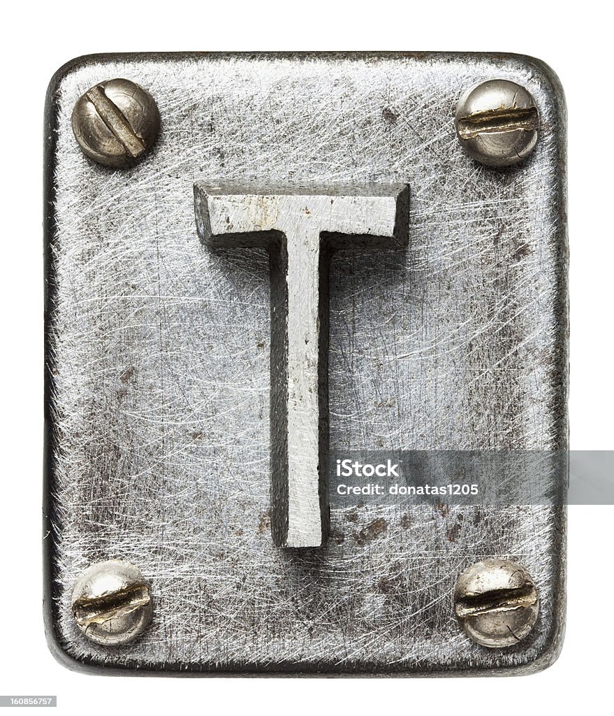 Metall Buchstaben - Lizenzfrei Alphabet Stock-Foto