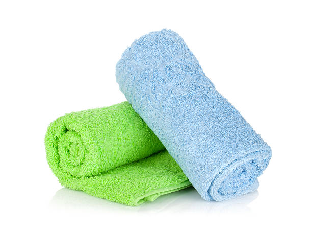 istock Green and blue towels 160857159