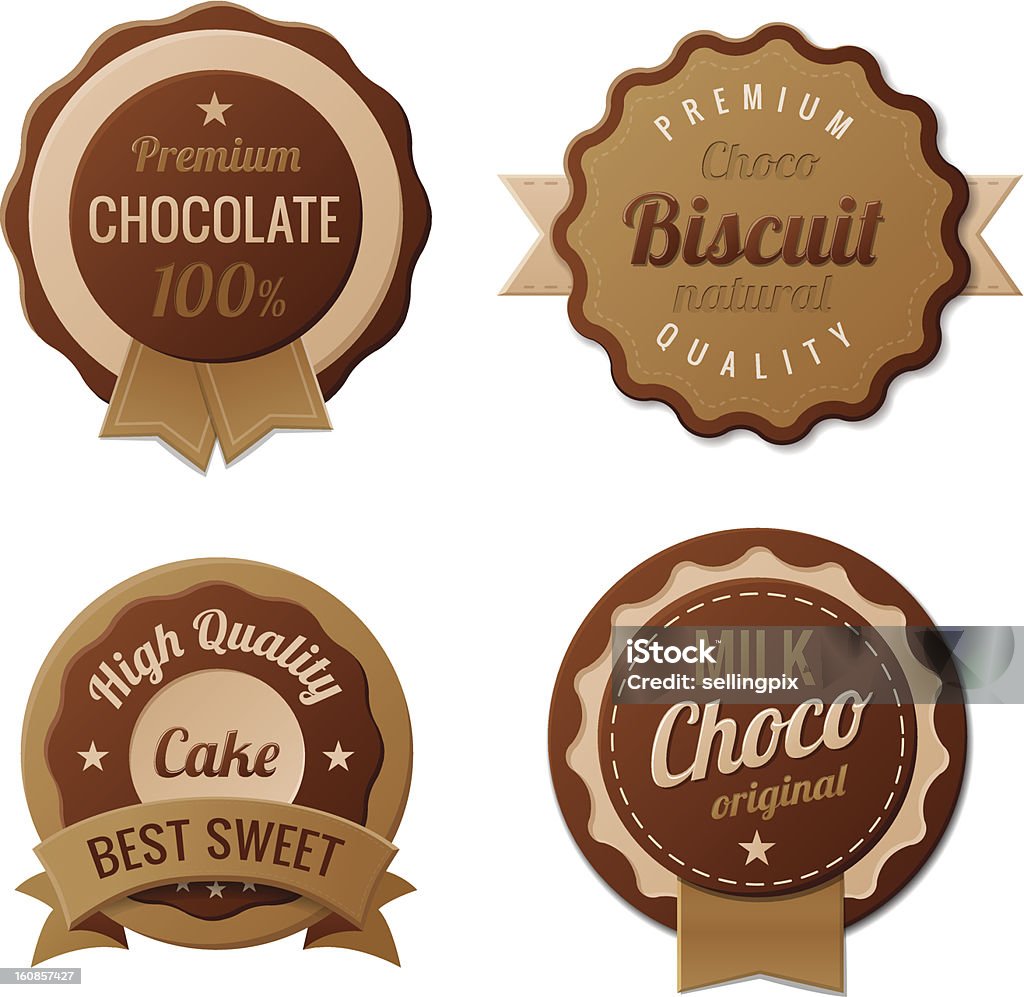 Chocolate Front Label Chocolate Retro Labels Stock Illustration - Download Image Now ...