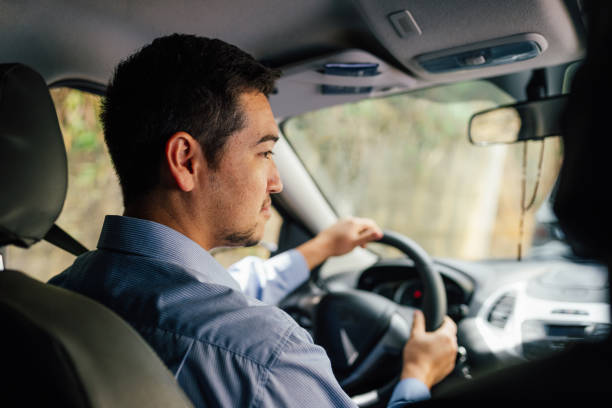 Driver attentive to right turn