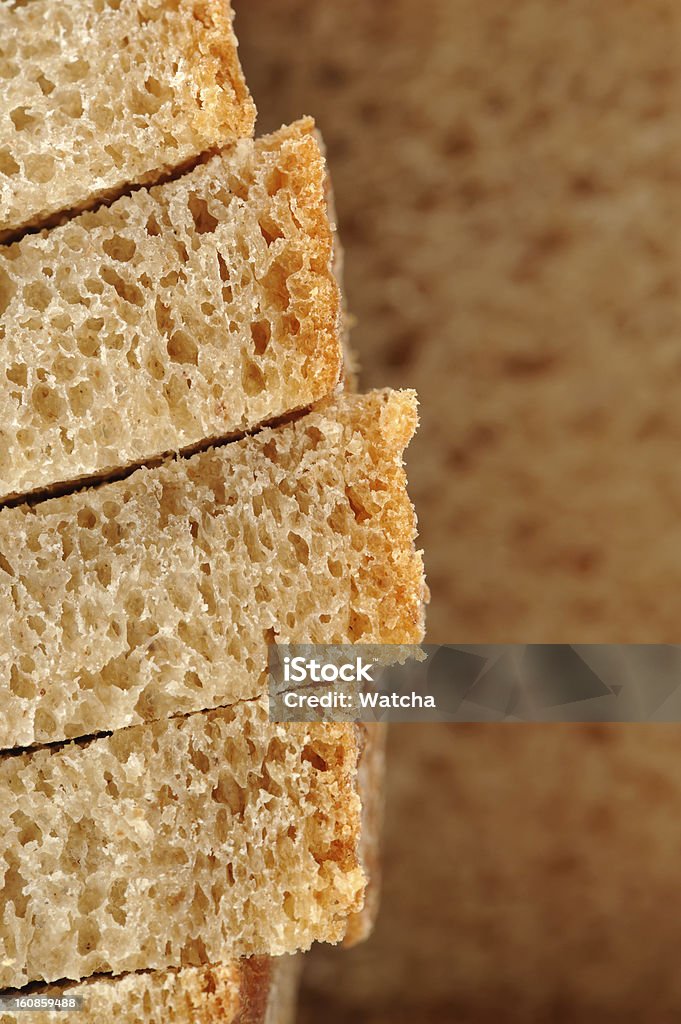 Stapel Scheiben Brown Bread - Lizenzfrei Backen Stock-Foto