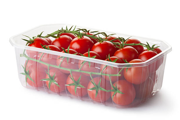 istock Cherry tomatoes on a branch in retail packaging 160859572