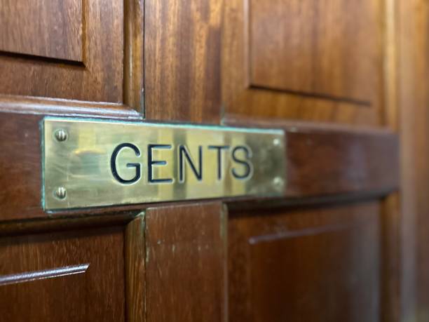 istock Gents Sign post for toilet 1608597209