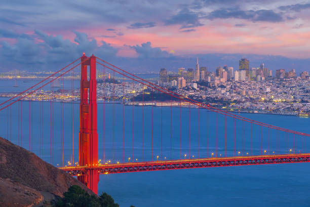 istock Golden Gate Bridge and downtown San Francisco in USA 1608618398