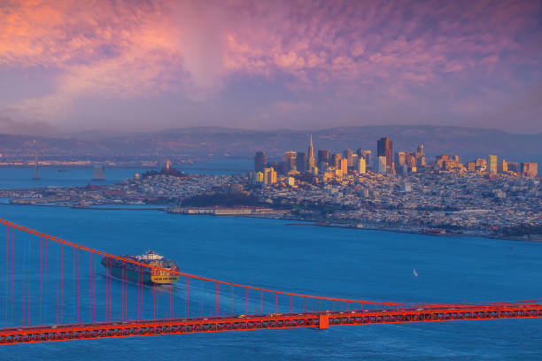 istock Golden Gate Bridge and downtown San Francisco in USA 1608618400