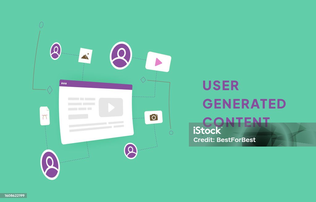 User Generated Content Ugc Vector Illustration Concept Stock ...