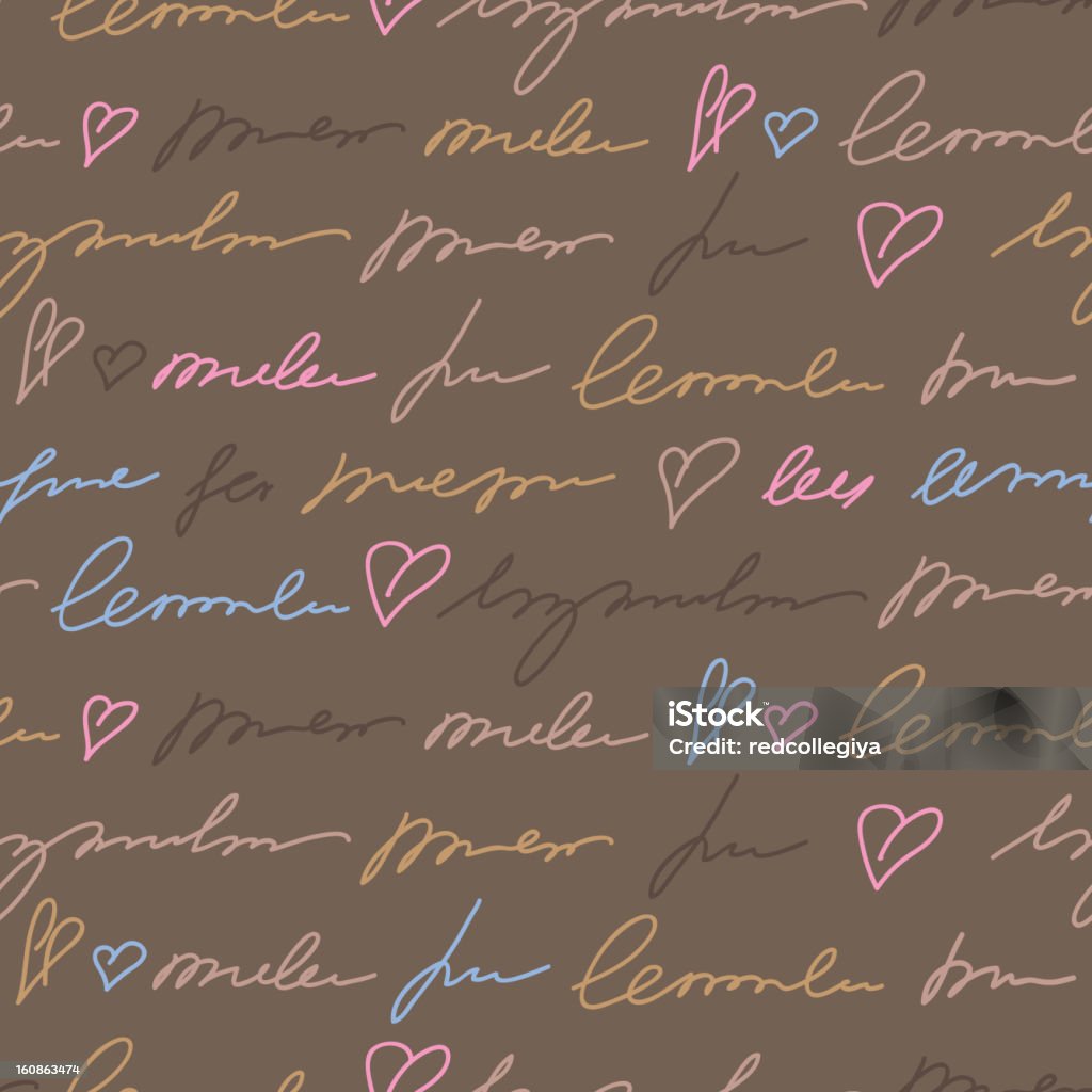 Writing Pattern Background Fun Pattern With Hand Writing Elements Stock Illustration - Download Image ...