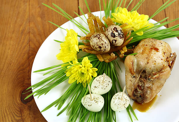 Quail and  eggs