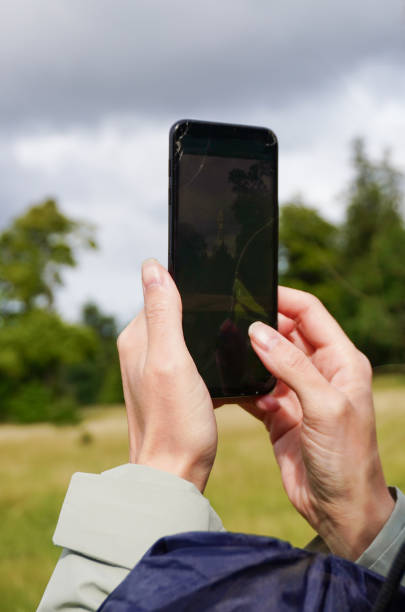 istock Woman photographing through mobile phone 1608769315