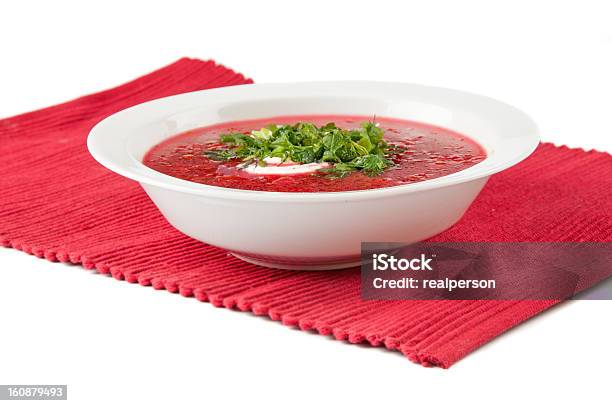 Sopa De Sopa De Beterraba - Fotografias de stock e mais imagens de Almoço - Almoço, Beterraba - Tubérculo, Beterraba comum