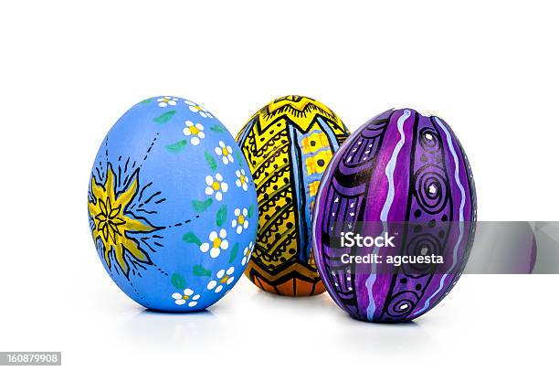 Huevos De Pascua Foto de stock y más banco de imágenes de Abril - Abril, Arreglo, Azul