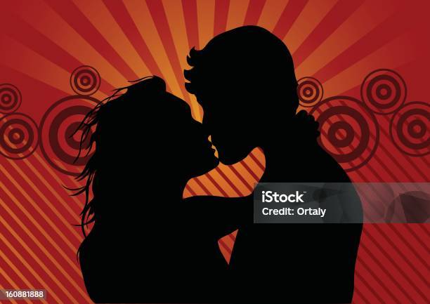 Silhouette De Couple Kissing Vecteurs libres de droits et plus d'images vectorielles de Comportement sexuel - Comportement sexuel, Problèmes sexuels, Sexe et reproduction