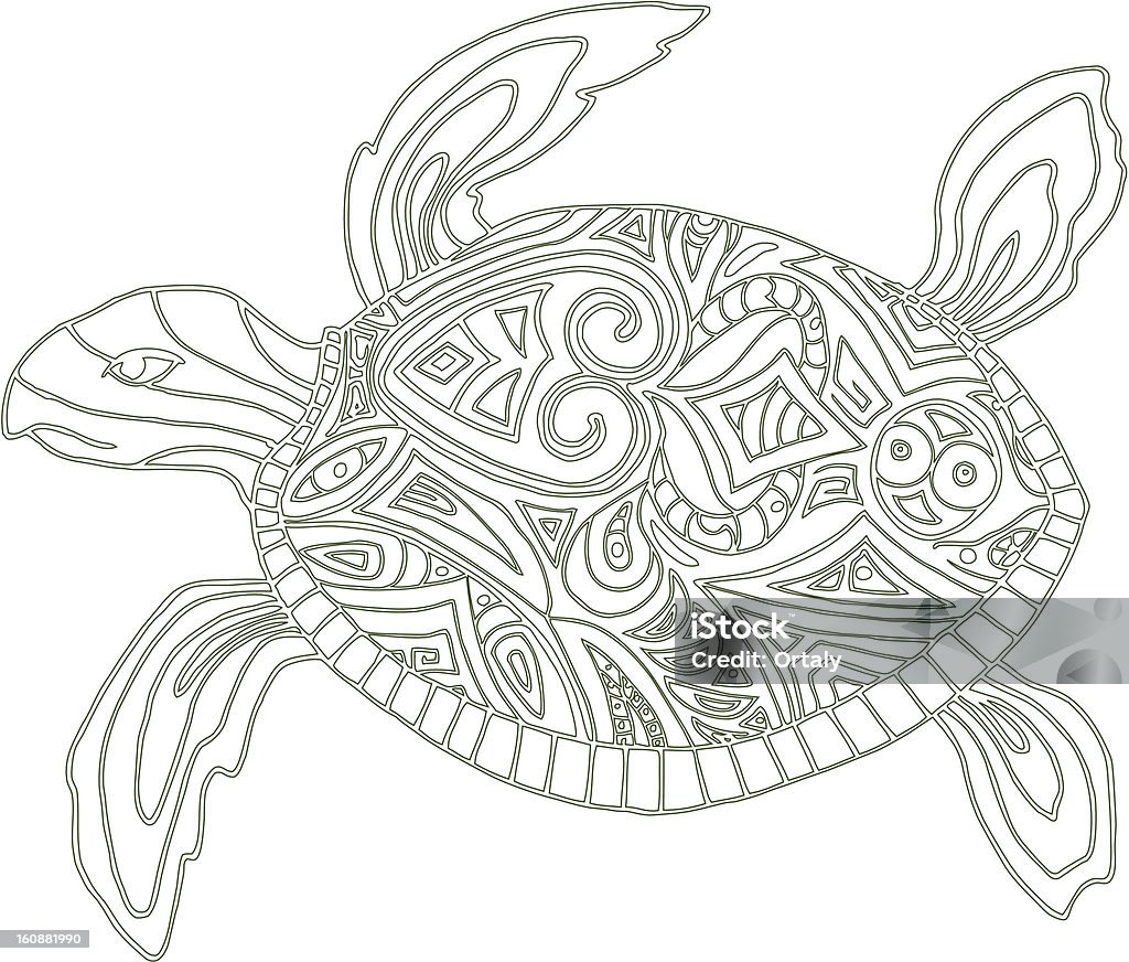 Turtle - Grafika wektorowa royalty-free (Bez ludzi)