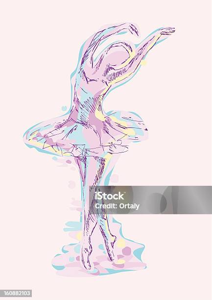 Ballerina Stock Illustration - Download Image Now - Ballet, Watercolor Painting, Ballet Dancer