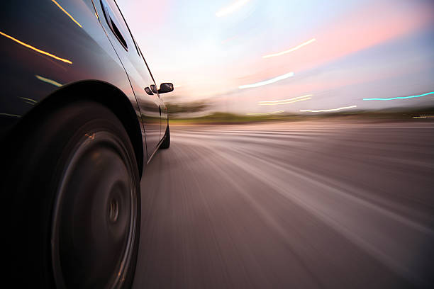 istock Driving in the sunset city. 160882922
