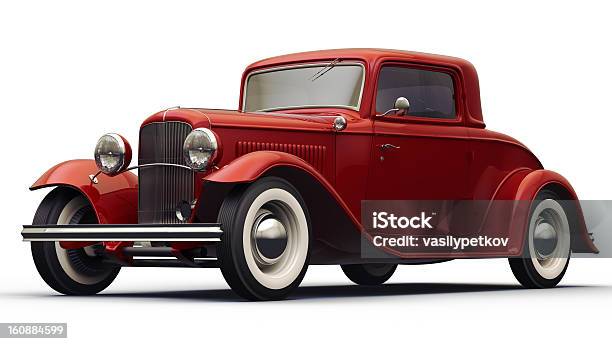 Vintage Rot Auto Isoliert Mit Clipping Path Stockfoto und mehr Bilder von Alt - Alt, Altertümlich, Auto