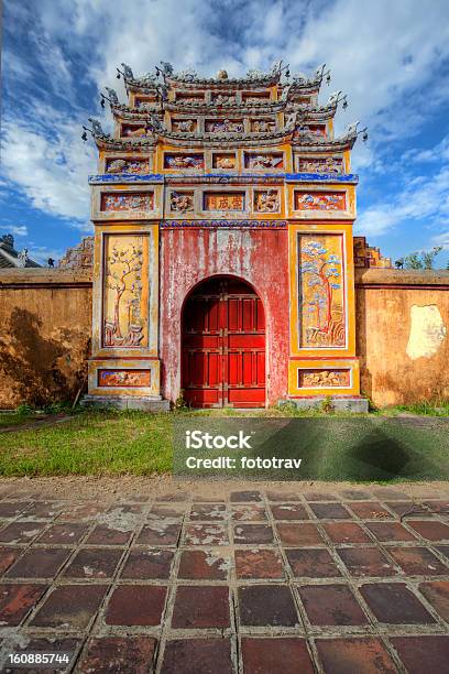 Building In The Imperial City Of Hue Vietnam Stock Photo - Download Image Now - Huế, Fort, Royalty