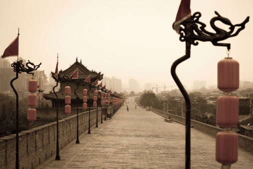 Xi'An City Wall is one of the best and oldest wall in China. It is 14km long, 12m high and 12-14m wide at the top.  