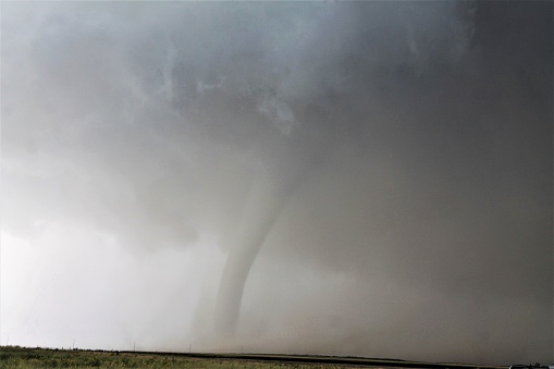 A large stovepipe tornado spawned by an outbreak producing thunderstorm on August 8th, 2023.