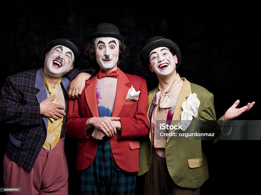 Drei männliche Akteure handeln - Lizenzfrei Schauspieler Stock-Foto