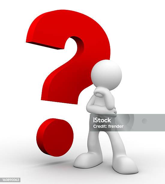 3d Man Complicated Question Stock Photo - Download Image Now - Advice, Asking, Assistance