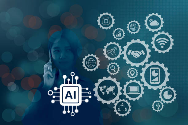istock Business people are using AI technology, artificial intelligence, planning strategies. and business development Using a mobile smartphone on a global network 1608912104
