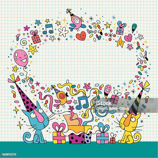 Carte De Joyeux Anniversaire Vecteurs libres de droits et plus d'images vectorielles de Animaux de compagnie - Animaux de compagnie, Anniversaire, Ballon de baudruche