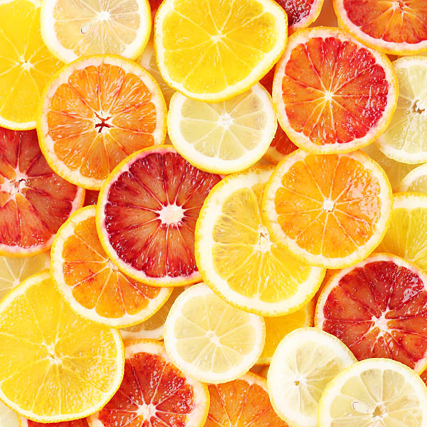istock Citrus fruits background 160892695