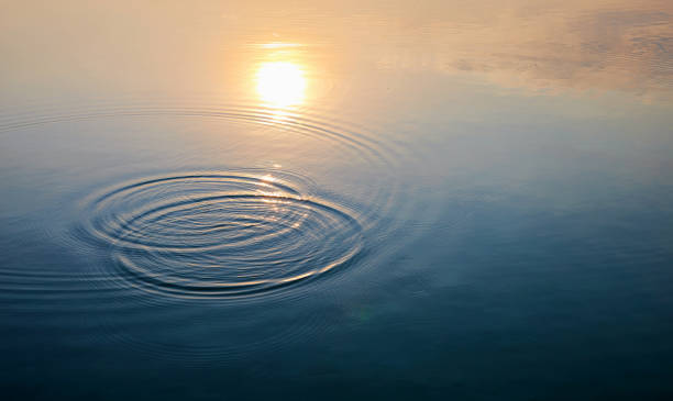 Water surface with ripple stock photo