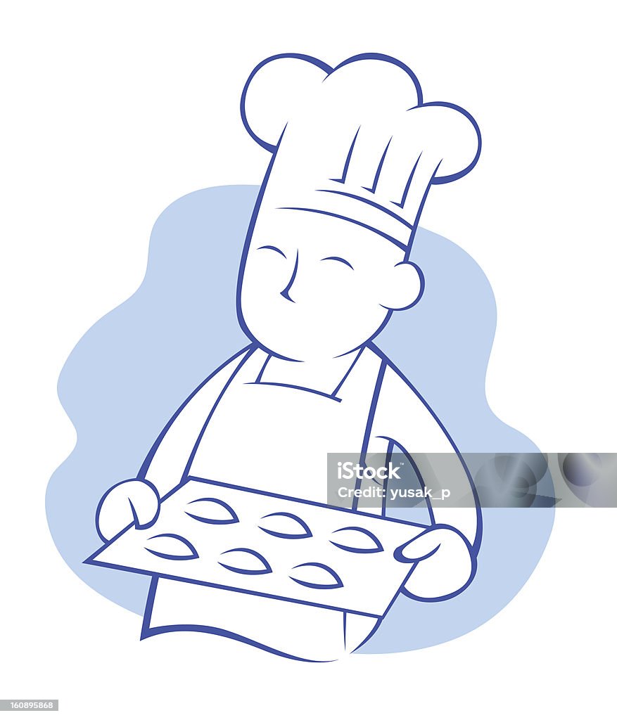 Szef kuchni Piec Cookie - Grafika wektorowa royalty-free (Ciasteczko)