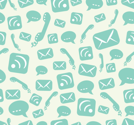 Social Pattern Design Social Pattern Stock Illustration - Download Image Now - Blogging, Blue ...