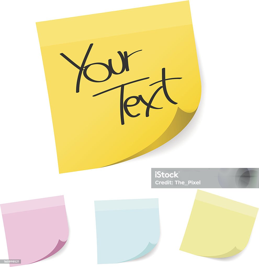 Stick Note For Reference Stick Note Stock Illustration - Download Image Now - Adhesive Note ...