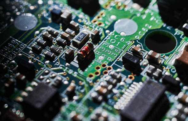 istock Close-up view of the electronic circuit 1608991354