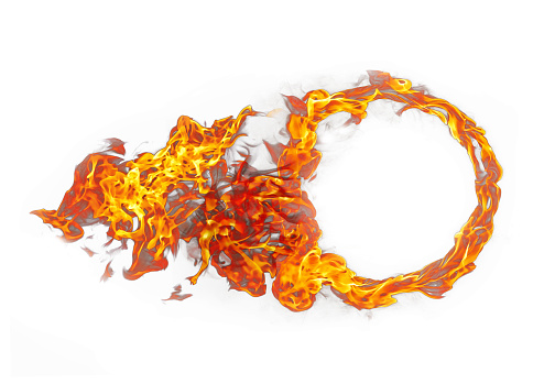 3d illustration of fire flames burning in energy concept