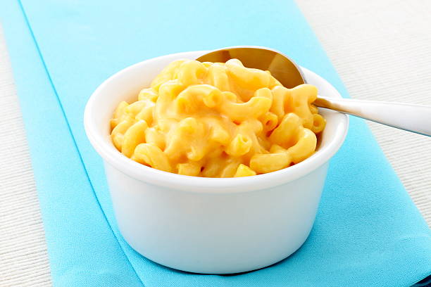 Delicious macaroni and cheese stock photo