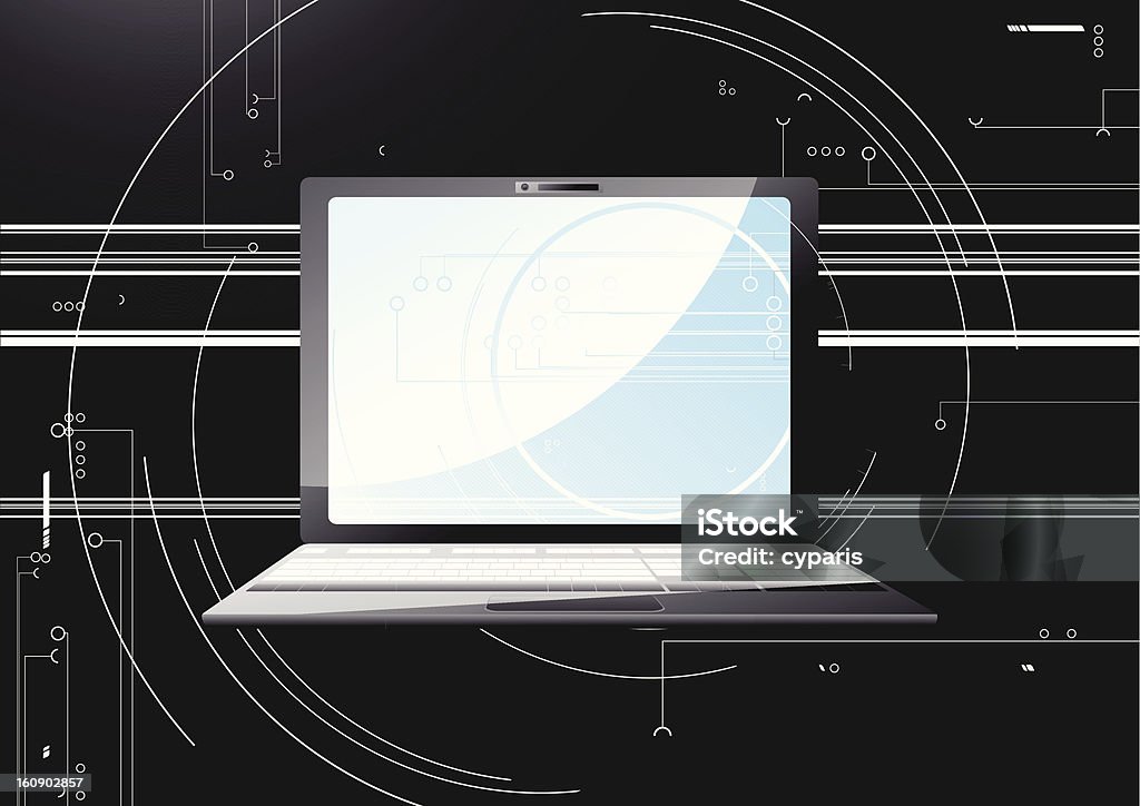 Black Science Laptop Stock Illustration - Download Image Now - Abstract ...