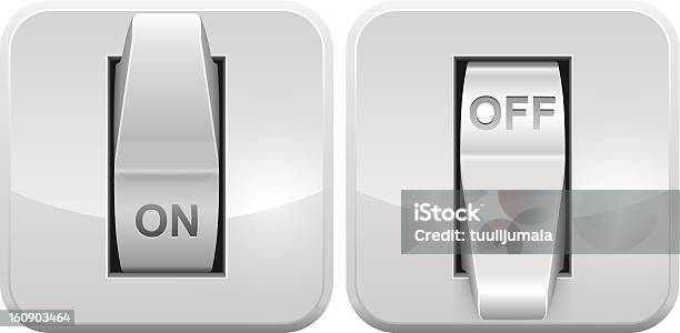 Electric Switch Icon Stock Illustration - Download Image Now - Light Switch, Turning On Or Off, Start Button