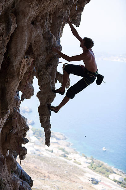 istock Rock climber on a cliff, Kalymnos Island, Greece 160903585